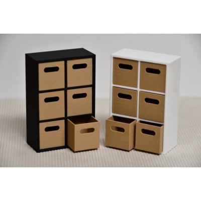 Storage block(1) with 6 boxes - 1/12 scale